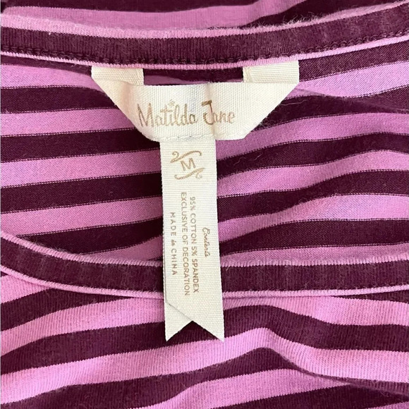 Matilda Jane Callie Top Size Medium Secret Fields Striped Long Sleeve - Picture 8 of 9